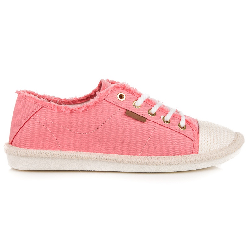 Seastar Sneakers med snörning, espadrillor rosa