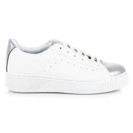 Snake Print Tied Sneakers vit