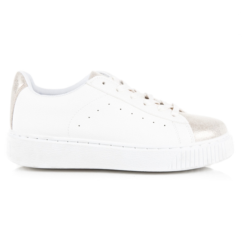 Knytna sneakers med ormtryck vit