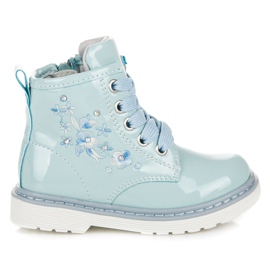 Lacquered American Club skor blå