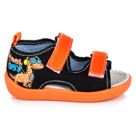 American Club Tofflor Med öppen tå svart