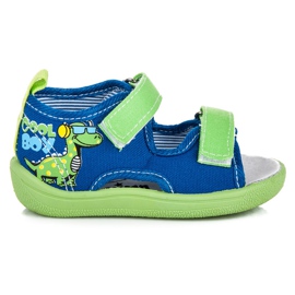 American Club Tofflor Med öppen tå blå