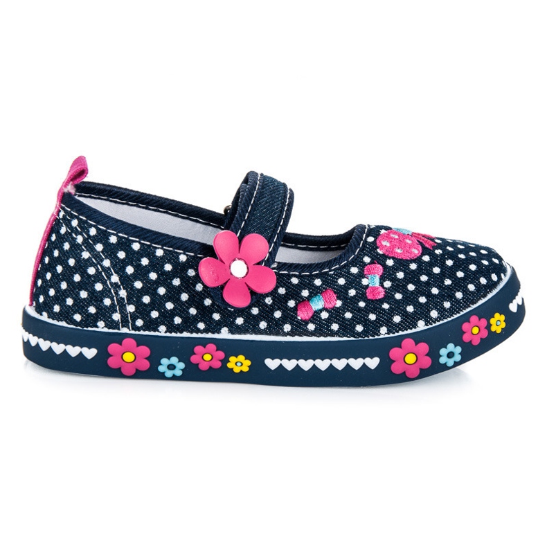 American Club Marinblå kardborrskor