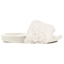 Bona Damtofflor med päls brun