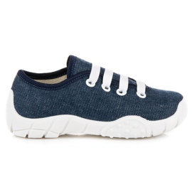 Raweks Rawex denim sneakers marinblå