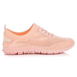 Muto Lätt genombrutna sneakers orange