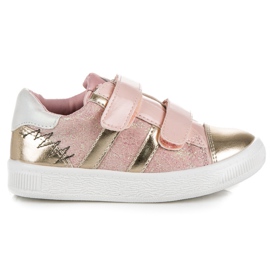 American Club Amerikanska klubbsneakers med glitter gul