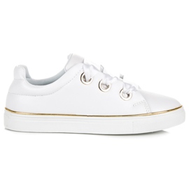 American Club Amerikanska klubbsneakers med band vit