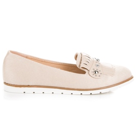 Seastar Loafers i mocka med fransar brun