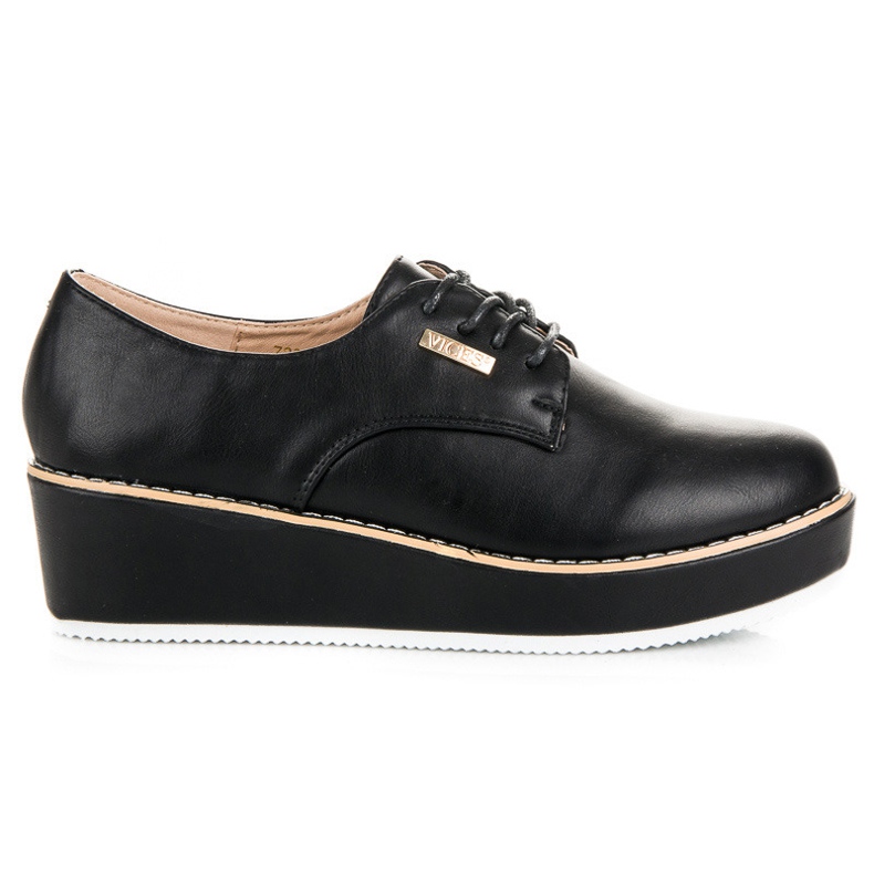 Vices Knytna wedge skor skruvstäd svart
