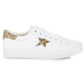 Vita sneakers med glitter