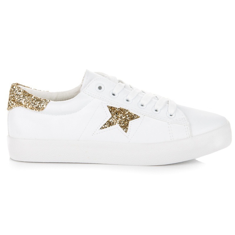 Vita sneakers med glitter