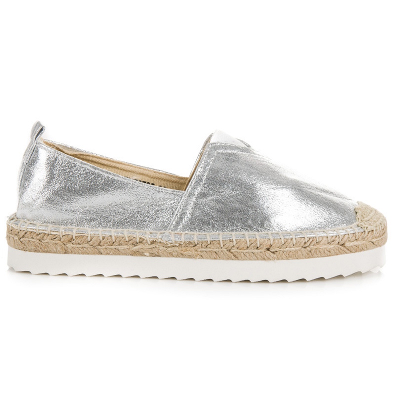 Silver Slip-On Espadrilles grå