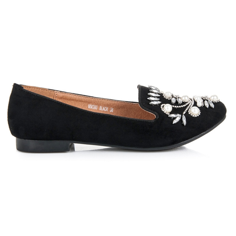 Lovery Svarta dekorativa mockasiner