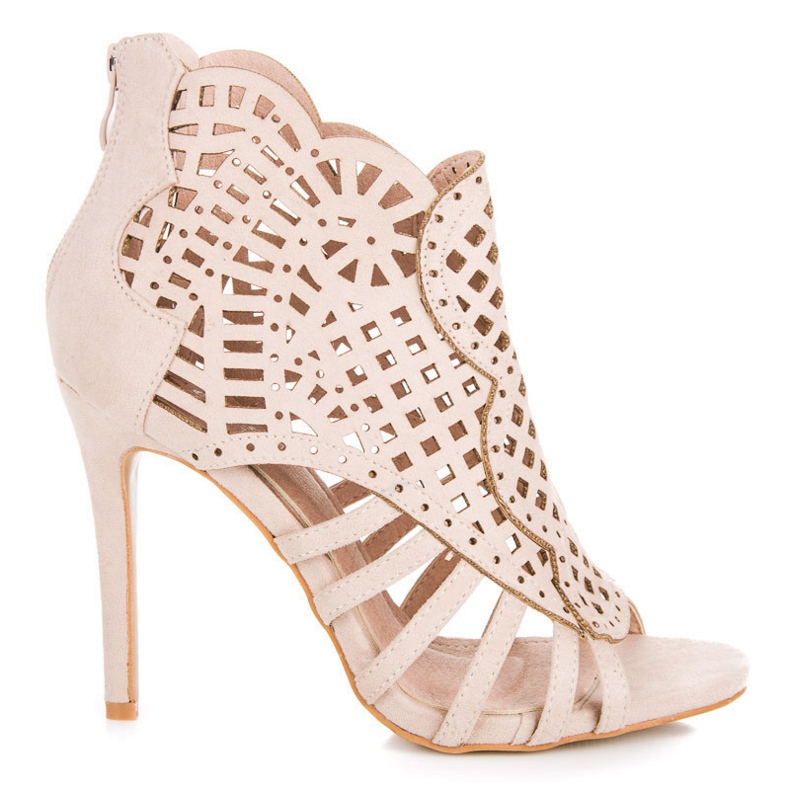 Seastar Genombrutna sandaler med dragkedja brun