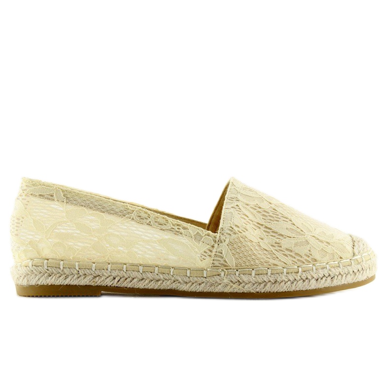Beige spets espadriller BB15P Beige