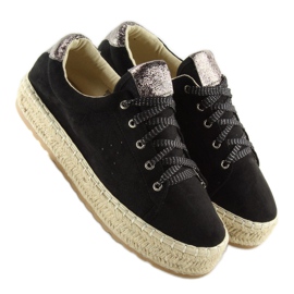 Svarta BB01P Svarta espadrilles sneakers