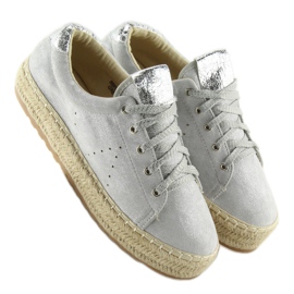 Gråa espadrilles sneakers BB01P Silvergrå