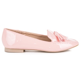 VICES lackerade loafers rosa