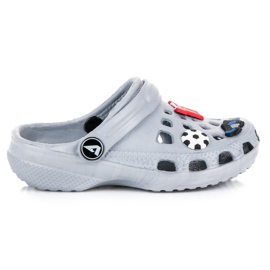 American Club Amerikanska tofflor för barn grå