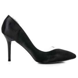 Satin Transparent Pins svart