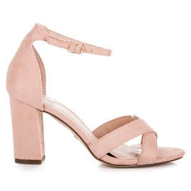 Seastar Ljusrosa sandaler med hög klack
