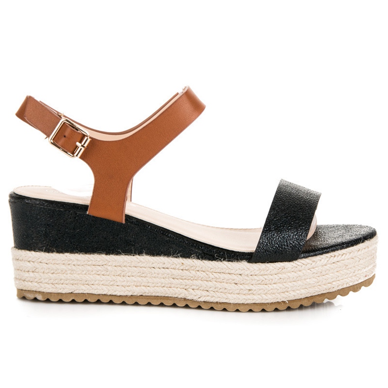 Seastar Wedge espadrillesandaler svart