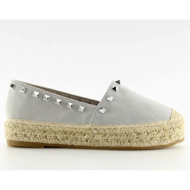 Silver espadrillor 8333 silver grå