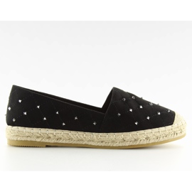 Svarta Espadrillos med dubbar 5481 svart