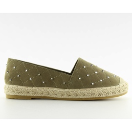 Gröna Espadrillos med dubbar 5481 Grön