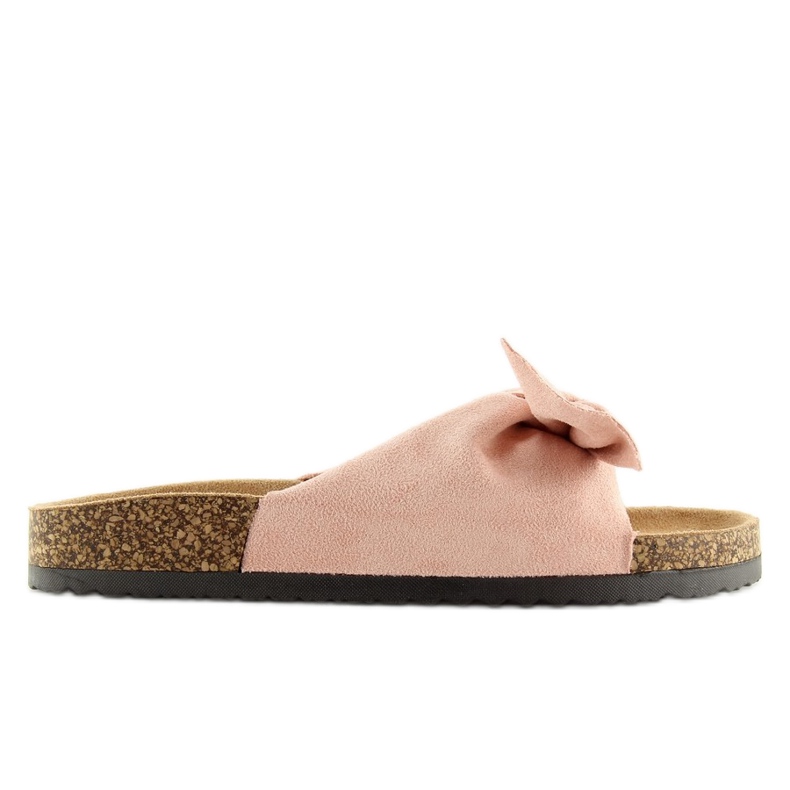 Rosa tofflor på korksula