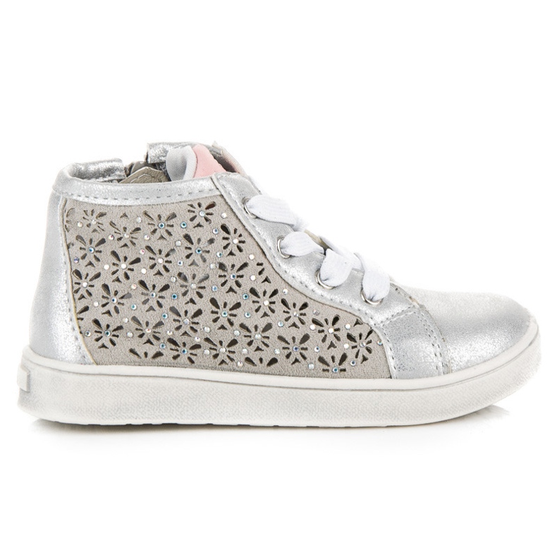 American Club Genombrutna sneakers på en amerikansk dragkedja grå