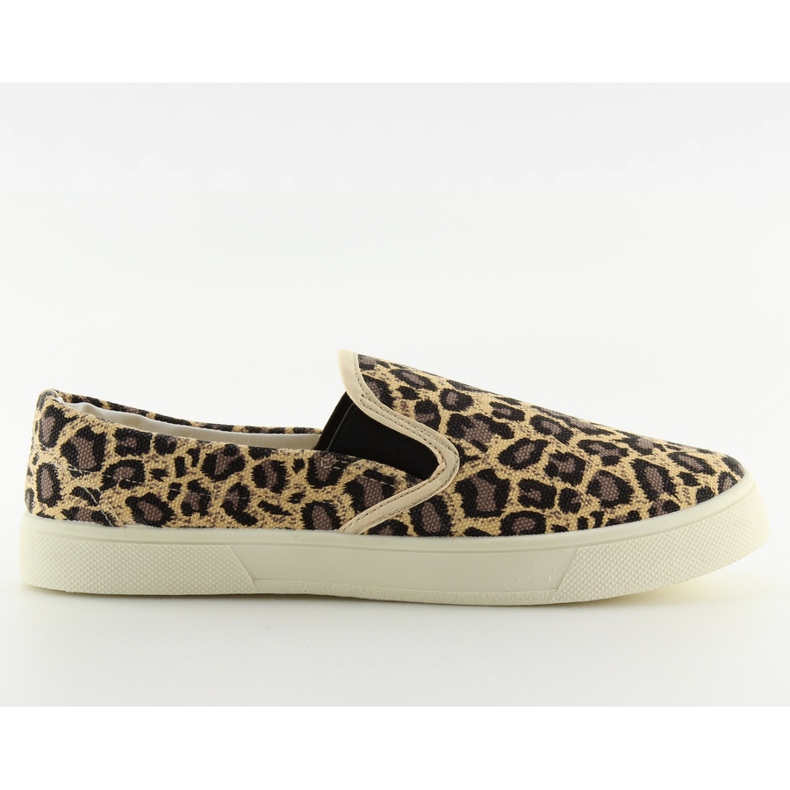 Slip-on mjukt 7TX-TJ85392 leopardtyg brun