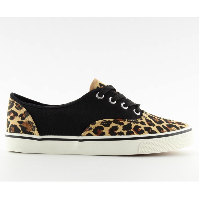 Sneakers snörning K-75 Brun / leop svart