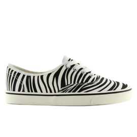 K-75 Zebra sneakers med snörning svart vit