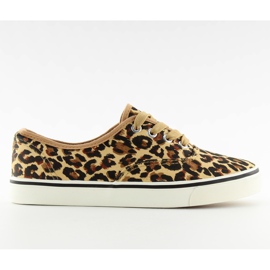 K-75 Leopard sneakers med snörning brun