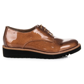 Kylie Lackerade brogues brun