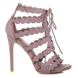 Seastar Knyt Sandaler På En Hög Klack violett