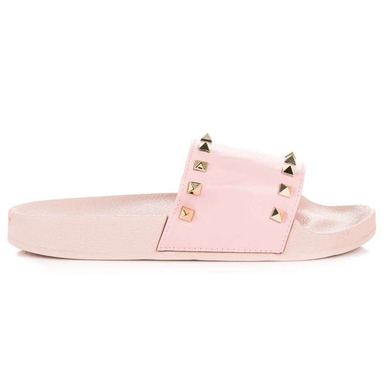 Rosa tofflor med strass