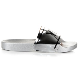 Ideal Shoes Silvertofflor ja eller nej grå