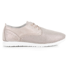 Knytna VINCEZA-skor gul