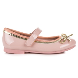 American Club Ballerina med velcro amerikaner rosa