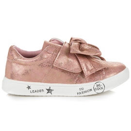 American Club Slip-On sneakers med en amerikansk rosett rosa