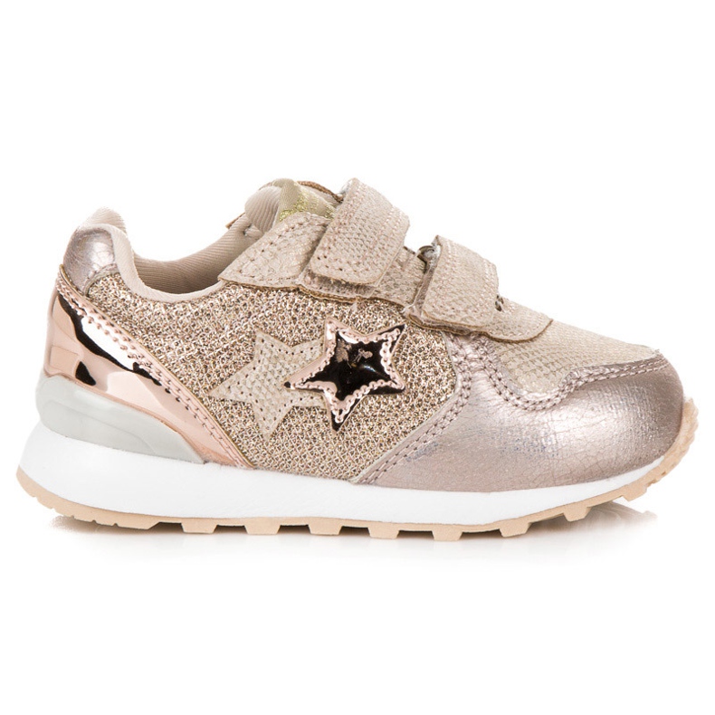 American Club Gyllene sneakers med en amerikansk stjärna