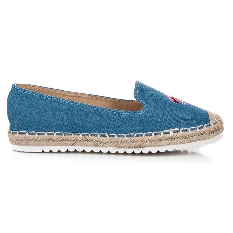 Bestelle Espadriller med en flamingo blå