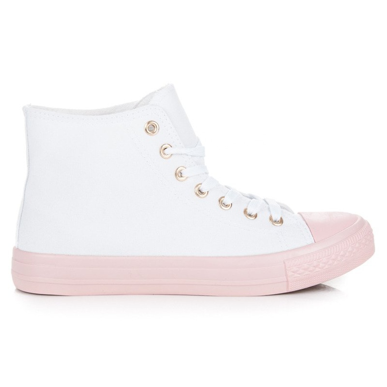 Coura Sneakers över fotleden vit