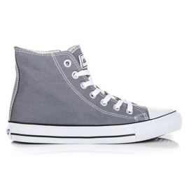 Sneakers med snörning ovanför ankeln grå