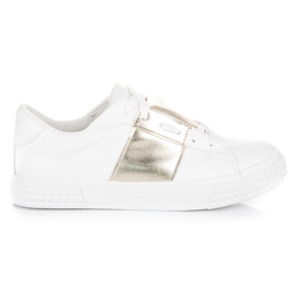 Vita sportmode sneakers gul