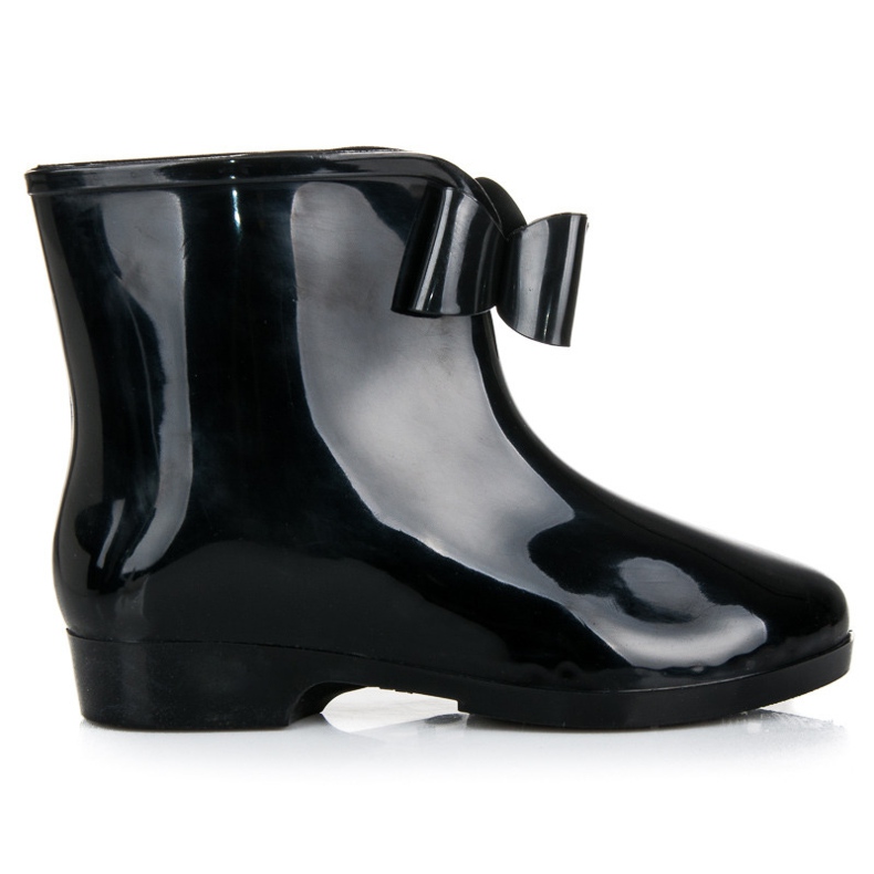 Svarta gummistövlar med rosett