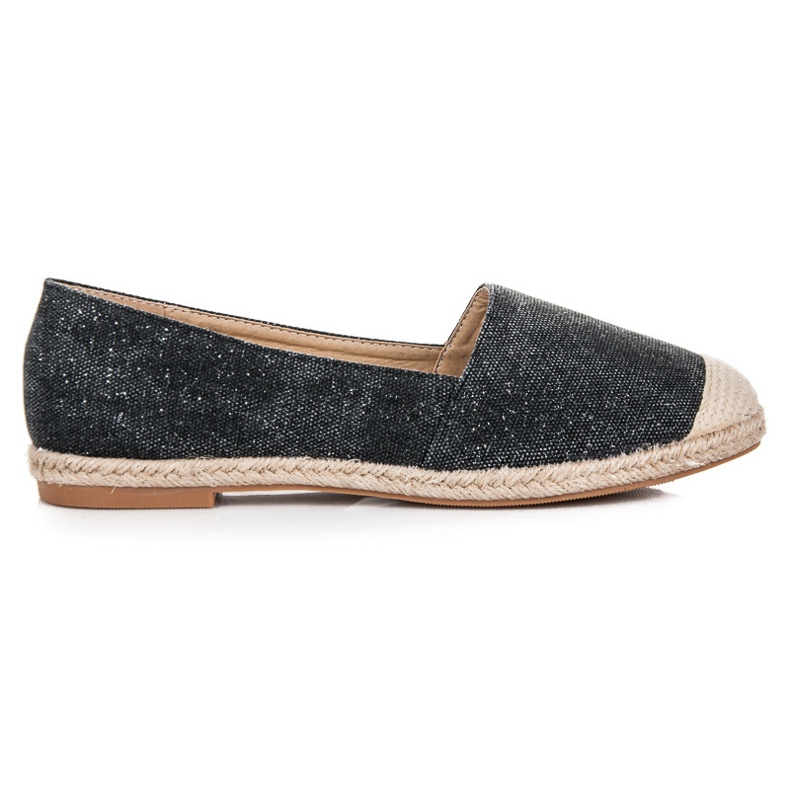 Bestelle Espadrillos med glitter svart